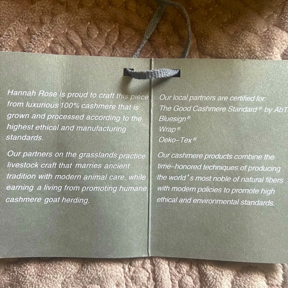 Hannah Rose Tan 100%Cashmere Scarf NEW WITH TAG - Picture 8 of 11